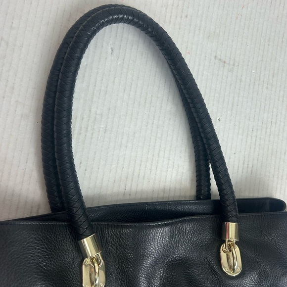 Cole Haan Pebbled Leather Color Block Braided Straps Tote  Shoulder Bag Purse - Picture 16 of 16